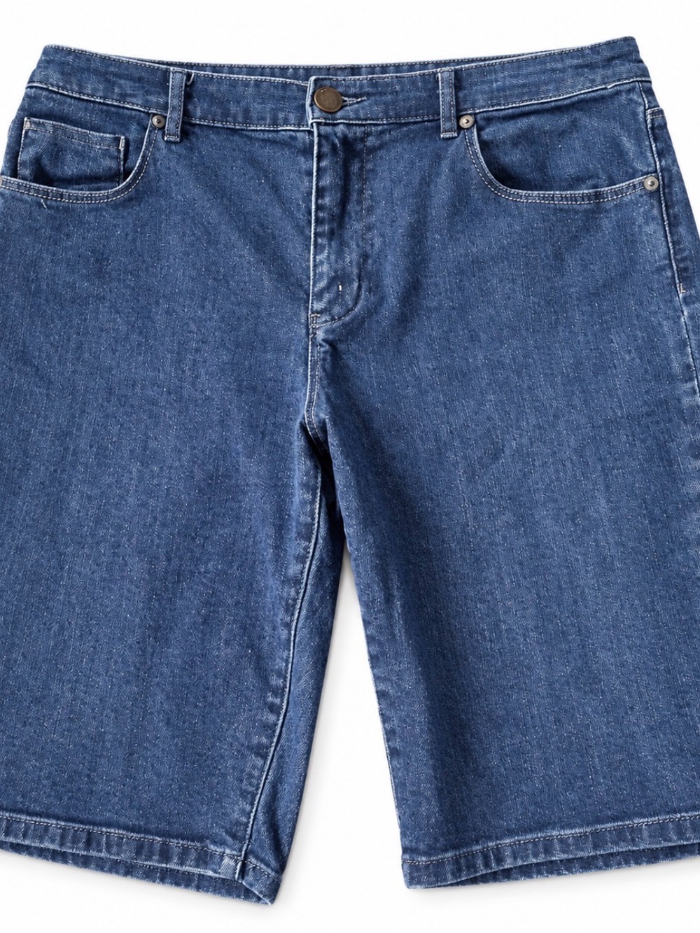 Coldwater Creek Women’s Size 14 Denim Bermuda Shorts Dark Wash Blue